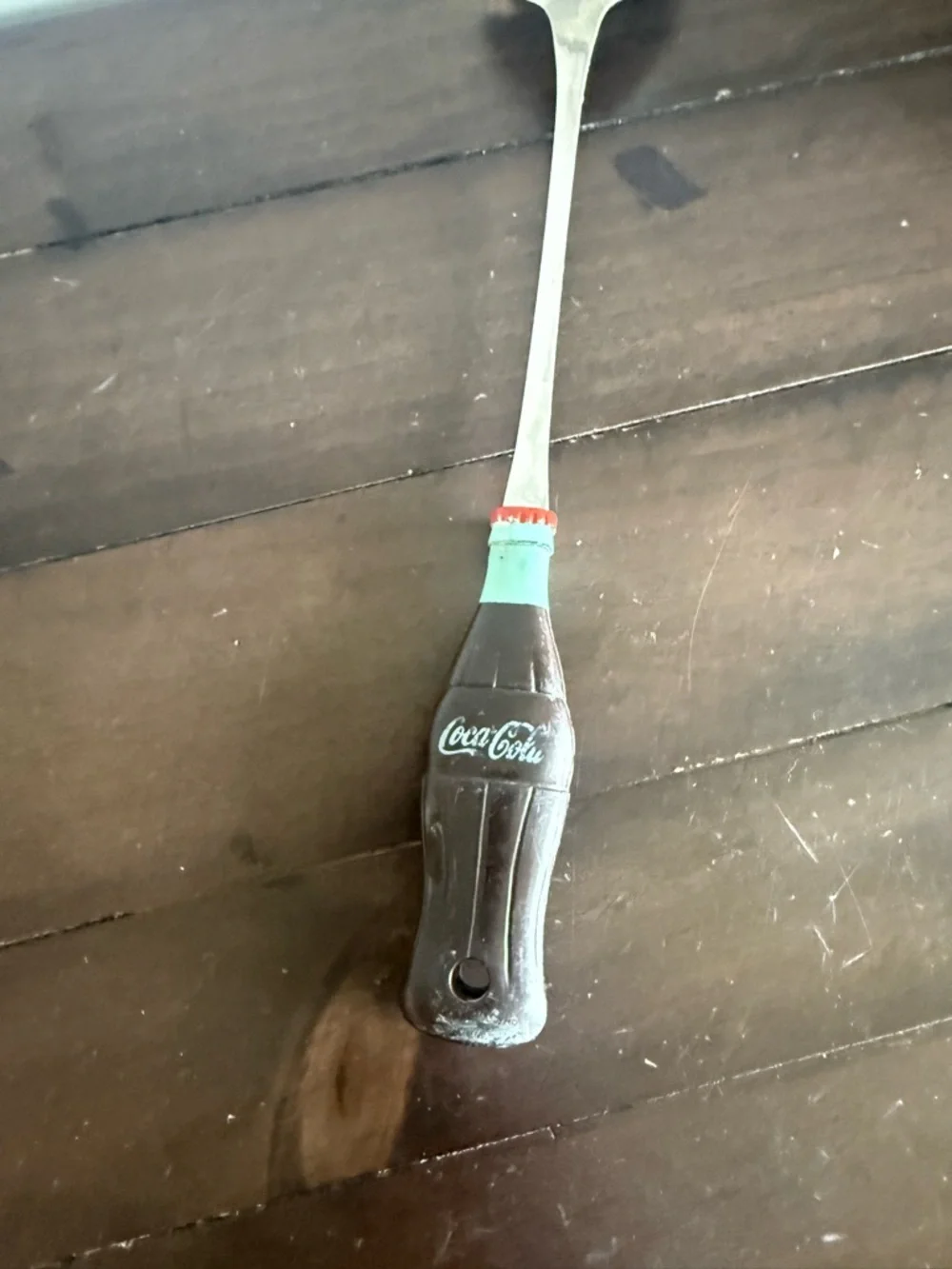 Vintage Coca Cola Slotted Spoon Utensil Bottle Handle Kitchen Collectible